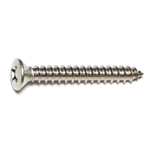 Midwest Fastener Sheet Metal Screw, #14 x 2 in, 18-8 Stainless Steel Oval Head Phillips Drive, 50 PK 53611 - main